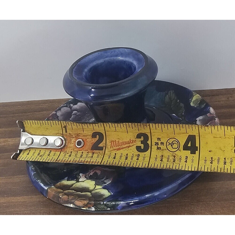 Rare Vtg S. Hancock & Son's Corona Ware 'Corea' Hand Painted Candlestick Holder - Picture 7 of 8